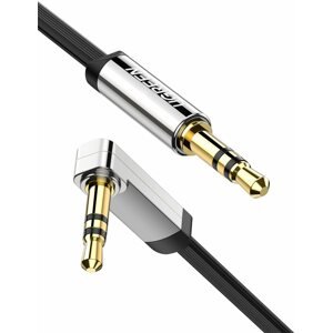Audio kábel Ugreen 3.5mm Male to 3.5mm Male Straight to Angle flat Cable 1m (Black)