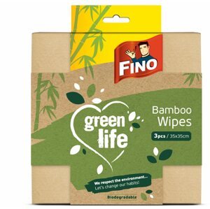 Törlőkendő FINO Green Life multifunkciós törlőkendő, bambusz, 3 db