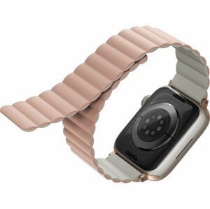 Szíj Uniq Revix Reversible Magnetic Apple Watch 38/40/41mm - rózsaszín/bézs