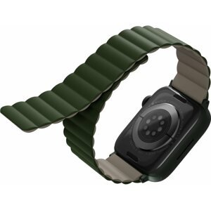 Szíj Uniq Revix Reversible Magnetic Apple Watch 42/44/45/Ultra 49mm - zöld/bézs