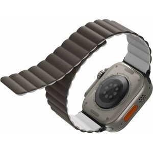 Szíj UNIQ Revix Reversible Magnetic Apple Watch 42/44/45/Ultra 49mm - szürke/fehér