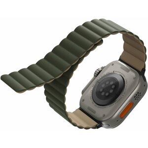 Szíj UNIQ Revix Reversible Magnetic Apple Watch 42/44/45/Ultra 49mm - zöld/barna
