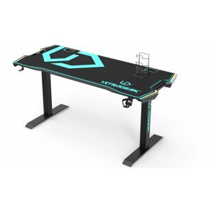 Gaming asztal ULTRADESK Force - kék, RGB