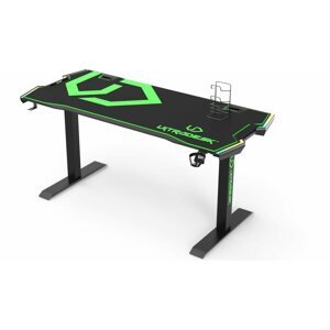 Gaming asztal ULTRADESK Force - zöld, RGB
