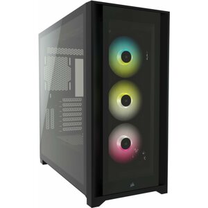 Számítógépház Corsair iCUE 5000X RGB Tempered Glass Black