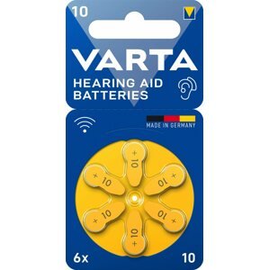 Eldobható elem VARTA Hearing Aid Battery Hallókészülék-elem 10 6 db