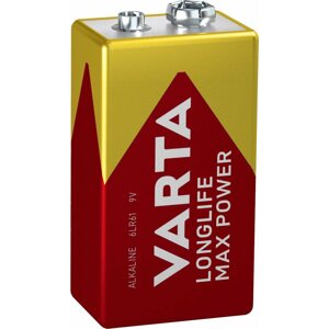 Eldobható elem VARTA Longlife Max Power Alkáli elem 9 V 1 db