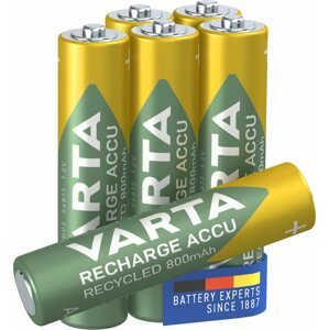 Tölthető elem VARTA Recharge Accu Recycled Tölthető elem AAA 800 mAh R2U 5+1 db