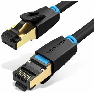 Hálózati kábel Vention Cat.8 SSTP Patch Cable, 1m, fekete