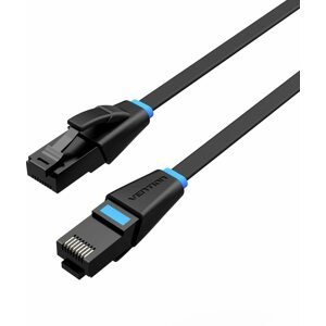 Hálózati kábel Vention Flat Cat.6 UTP Patch Cable, 0.5m, fekete