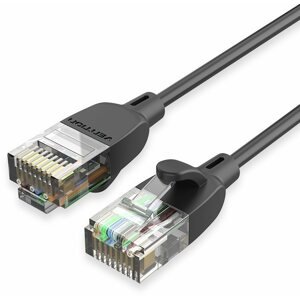 Hálózati kábel Vention CAT6a UTP Patch Cord Cable, 0.5m, fekete/sárga