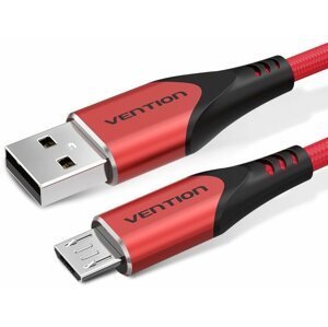 Adatkábel Vention Luxury USB 2.0 to microUSB Cable 3A Red 1.5m Aluminum Alloy Type