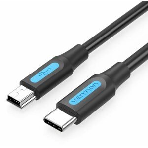 Adatkábel Vention USB-C 2.0 to Mini USB 2A Cable 1m Black