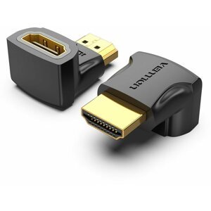 Átalakító Vention HDMI 90 Degree Male to Female Adapter 2 Pack, fekete
