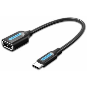 Átalakító Vention USB-C (M) to USB (F) OTG Cable 0.15m Black PVC Type