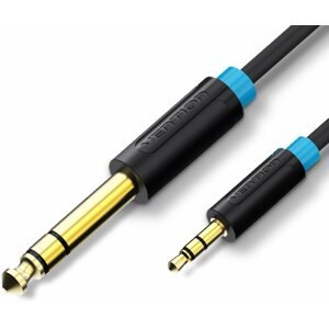 Audio kábel Vention 6,5mm Jack Male to 3,5mm Male Audio Cable 2m - fekete