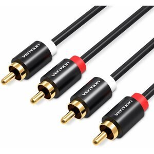 Audio kábel Vention 2x RCA Male to Male Audio Cable 1.5m Black Metal Type