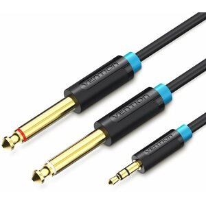 Audio kábel Vention 3.5mm Male to 2x 6.3mm Male Audio Cable 1.5m Black