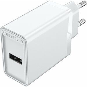 Töltő adapter Vention 1-port USB Wall Charger (12W) White