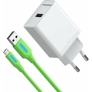 Töltő adapter Vention & Alza Charging Kit (12W + micro USB Cable 1m) Collaboration Type
