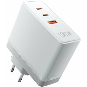 Töltő adapter Vention Ultra 3-Port USB (C+C+A) GaN Charger (100W/100W/30W) White
