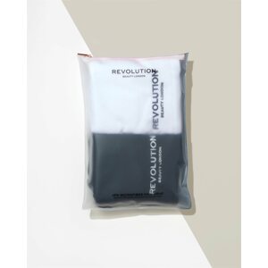 Hajturbán REVOLUTION HAIRCARE 2pk Plain Microfibre Hair Wraps - Black/White