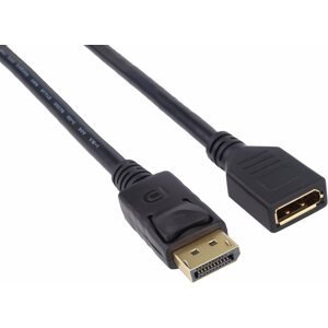 Videokábel PremiumCord DisplayPort - DisplayPort hosszabbító, szigetelt, 2m