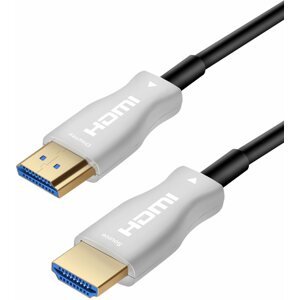 Videokábel PremiumCord HDMI, száloptikás High Speed + Ethernet, 4K@60Hz 25m kábel, M/M, aranyozott csatlakozó