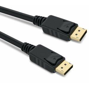 Videokábel PremiumCord DisplayPort 1.4 összekötő kábel M/M, aranyozott csatlakozók, 1m