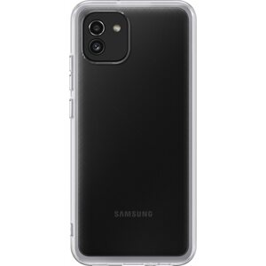 Telefon tok Samsung Galaxy A03 Félig átlátszó hátlap tok - átlátszó