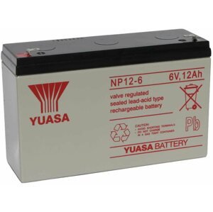 Szünetmentes táp akkumulátor YUASA 6V 12Ah karbantartásmentes ólomsavas akkumulátor NP12-6
