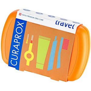 Szájápolási készlet CURAPROX Travel set, narancsszín